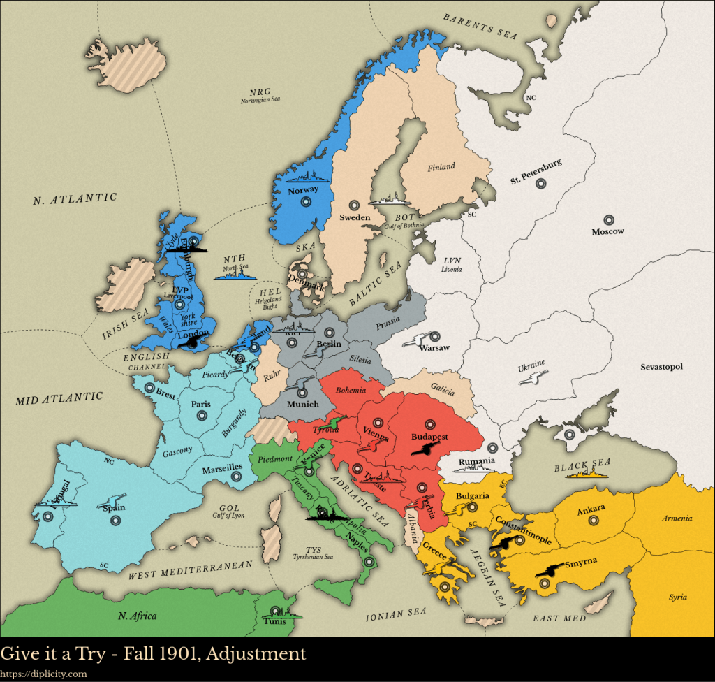 Diplicity Game 1: “Give it a Try” –&nbsp;1902